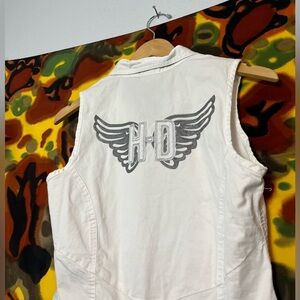 Y2K Harley Davidson Wings Women’s Tank Top Size Small